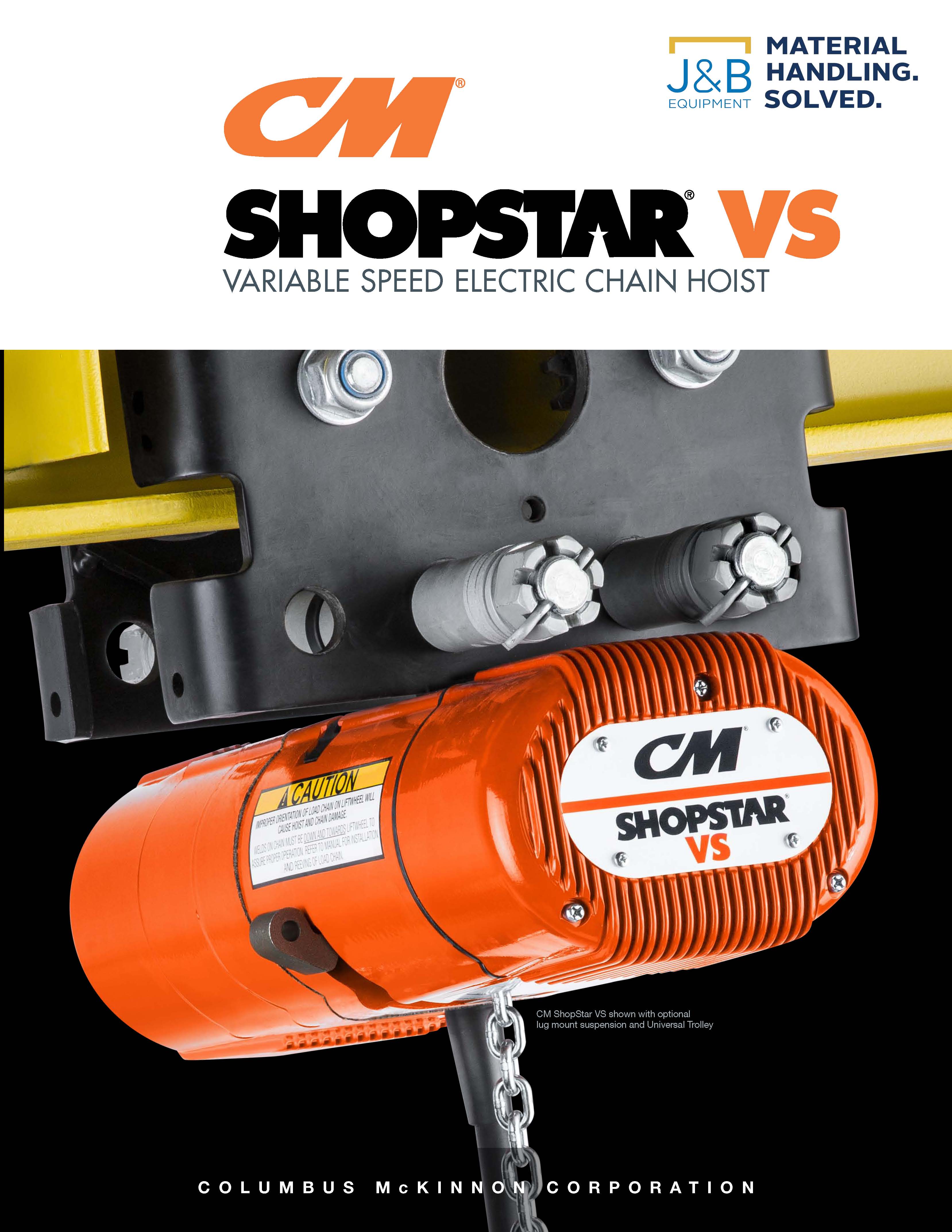 The CM ShopStar VS - A Superior Alternative to Air Hoists | Material Handling Solutions | Minnesota | J & B Equipment Company