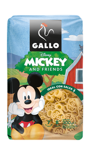 Pasta shaped like Disney's Mickey Mouse