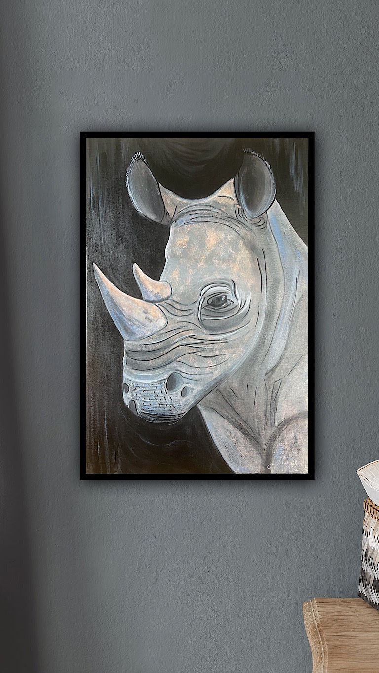 Miniaturbild: Openness & curiosity - Rhino 40x60cm
