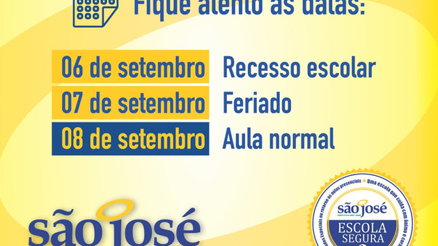 🔴Fique atento às datas do Recesso Escolar!