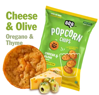 BRB Popcorn Chips - Cheese & Olive Flavour