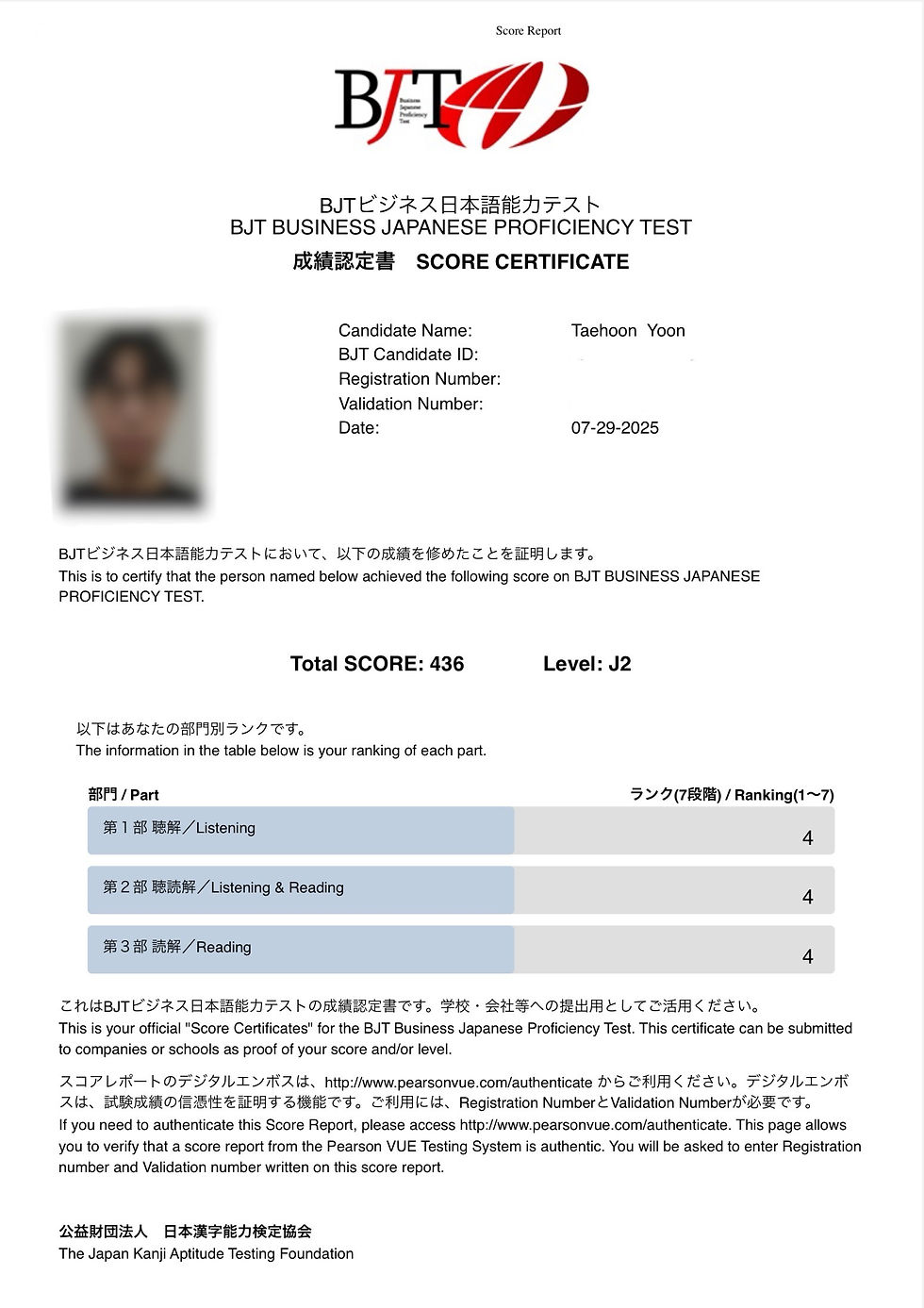BJT Business Japanese Proficiency Test