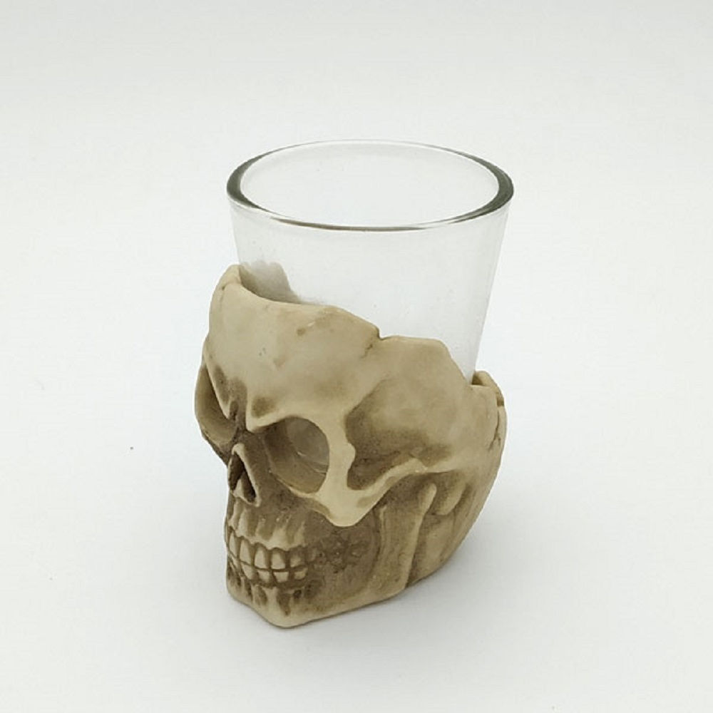 Vaso chupito, portavelas Calavera