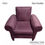 Miniatura: Poltrona Roxa com Puff 98x79x88h COD:7053