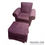 Miniatura: Poltrona Roxa com Puff 98x79x88h COD:7053
