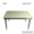 Mesa Cinquentinha Amarela Tampo de Vidro 124x75x77h COD:6976