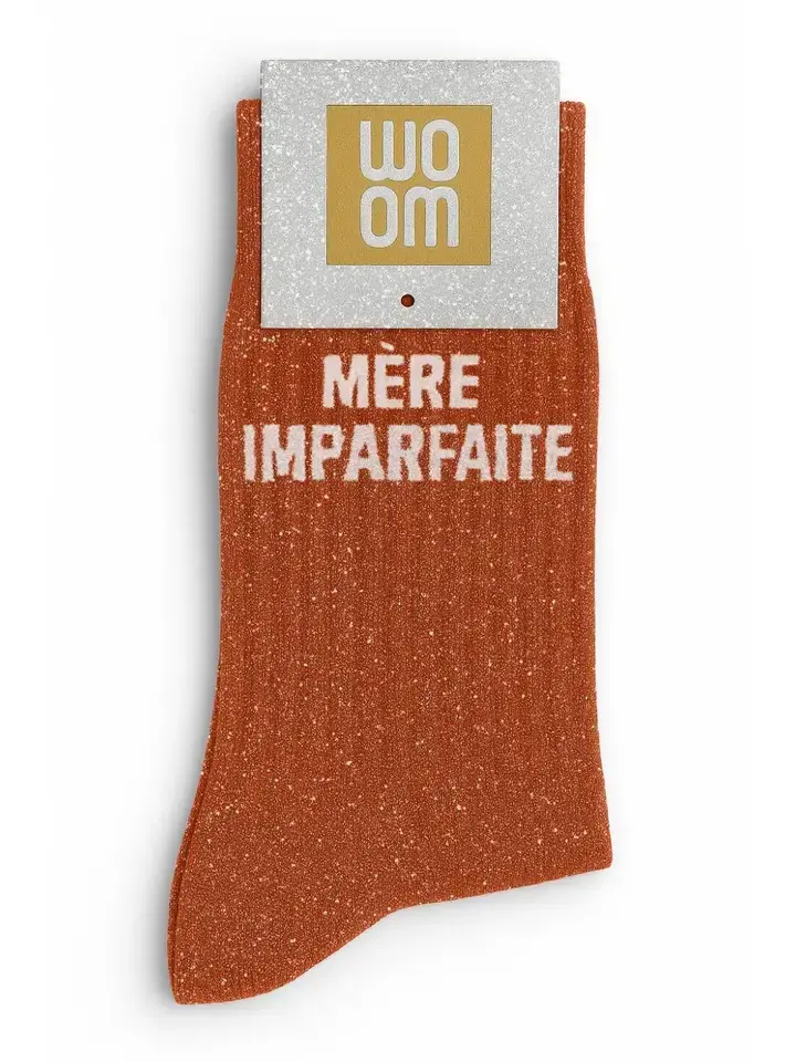 Chaussettes à Paillettes à Message "Mère imparfaite"