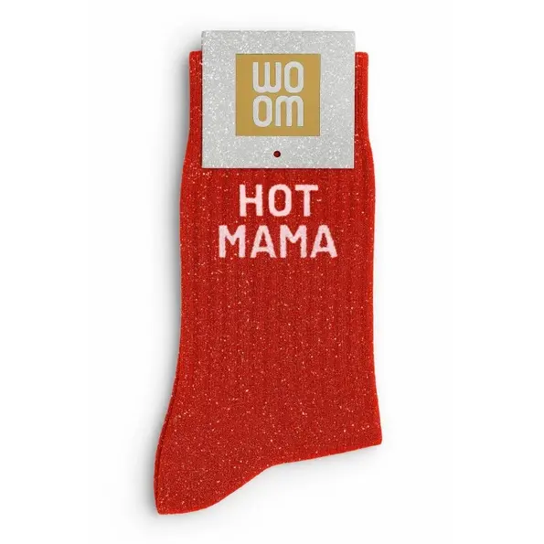 Chaussettes à Paillettes à Message "Hot Mama"