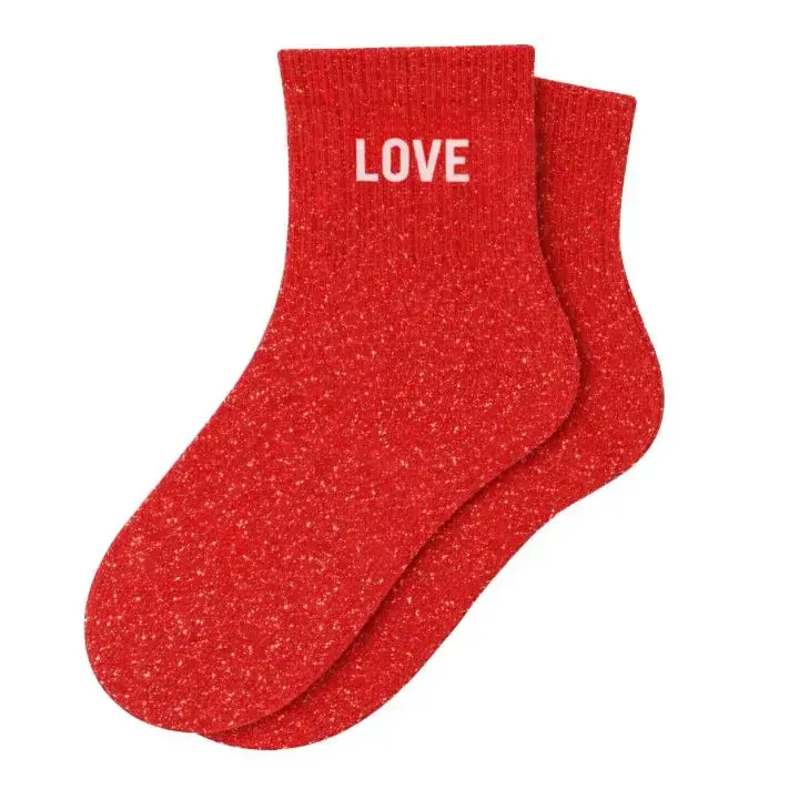 Socquettes à Paillettes à message "Love"