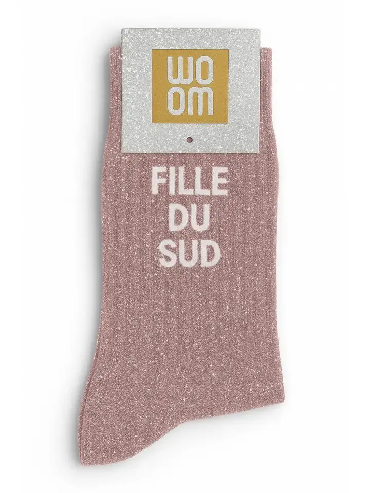 Chaussettes à Paillettes à Message "Fille du sud"