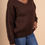 Miniature : Pull Col V en kid mohair 5264 - Bordeaux