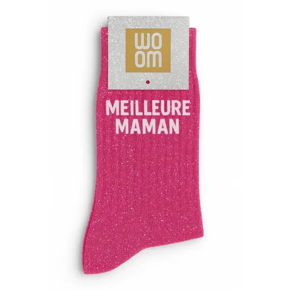Chaussettes à Paillettes à Message "Meilleure Maman"