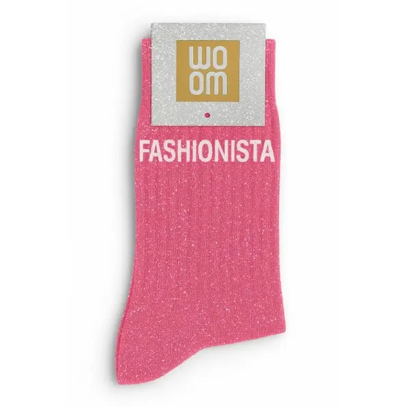 Chaussettes à Paillettes à Message "Fashionista"
