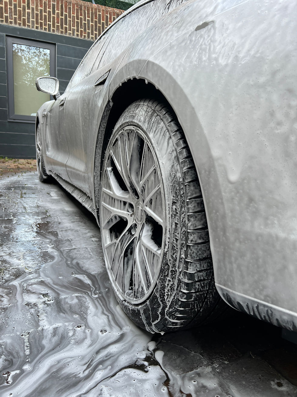 a car being washed