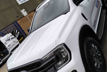 Barlows White truck after fleet cleaning