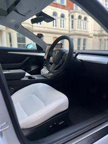 Tesla interior cleaned and refreshed