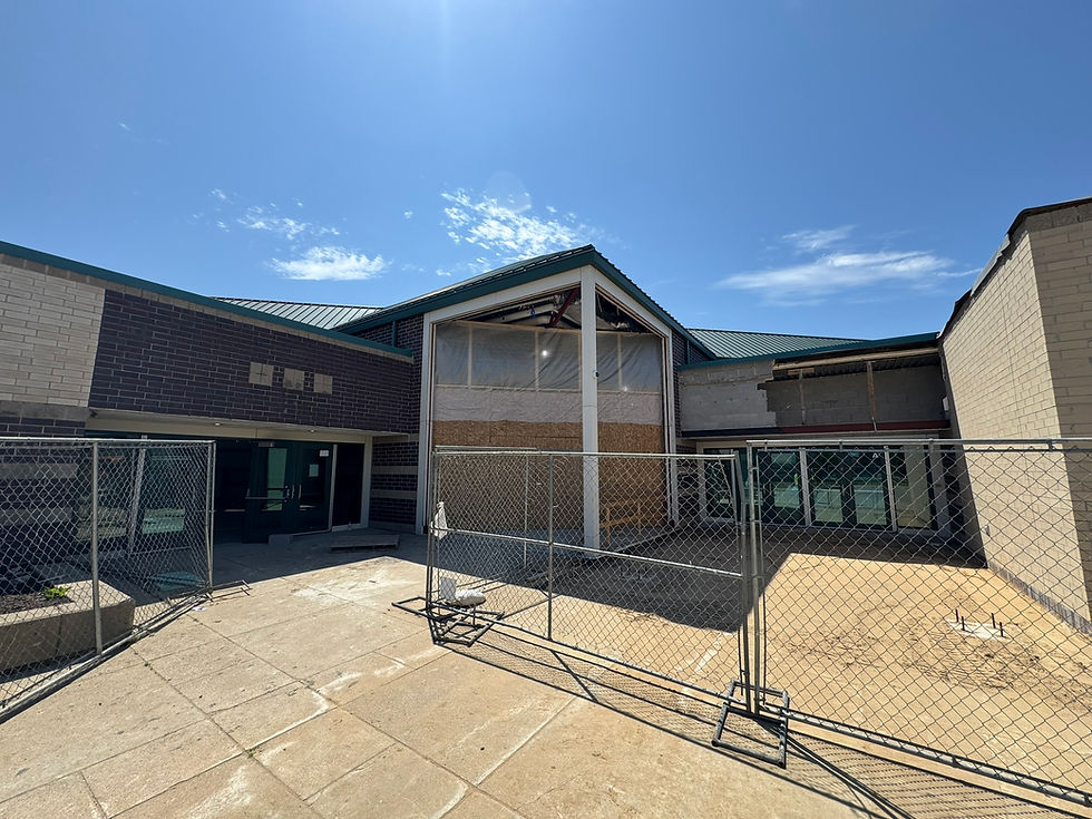 The new main entrance to Pinewood Middle School.