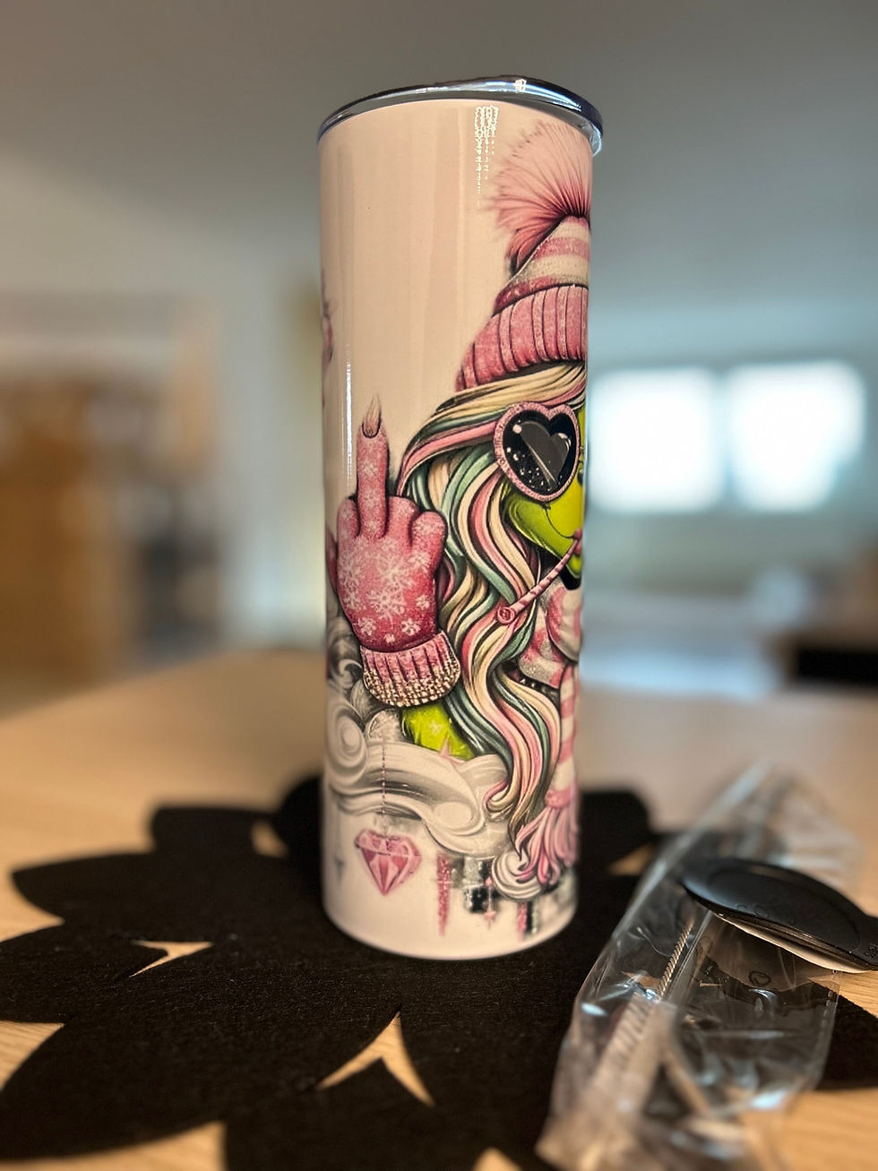 Miniaturbild: Fuck Grinch Tumbler 590 ml Edelstahl  Thermobecher mit Deckel