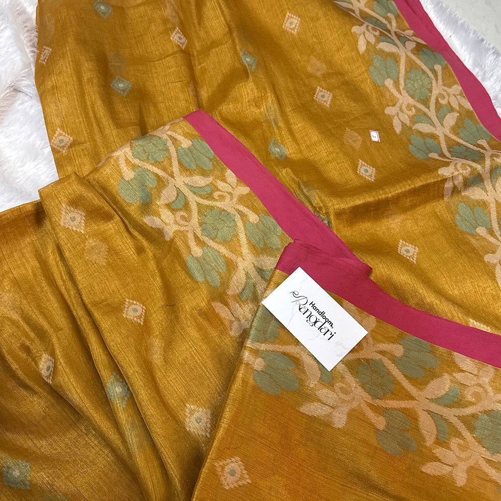 Thumbnail: Zilmil Tissue Jamdhani-Mustard Gold