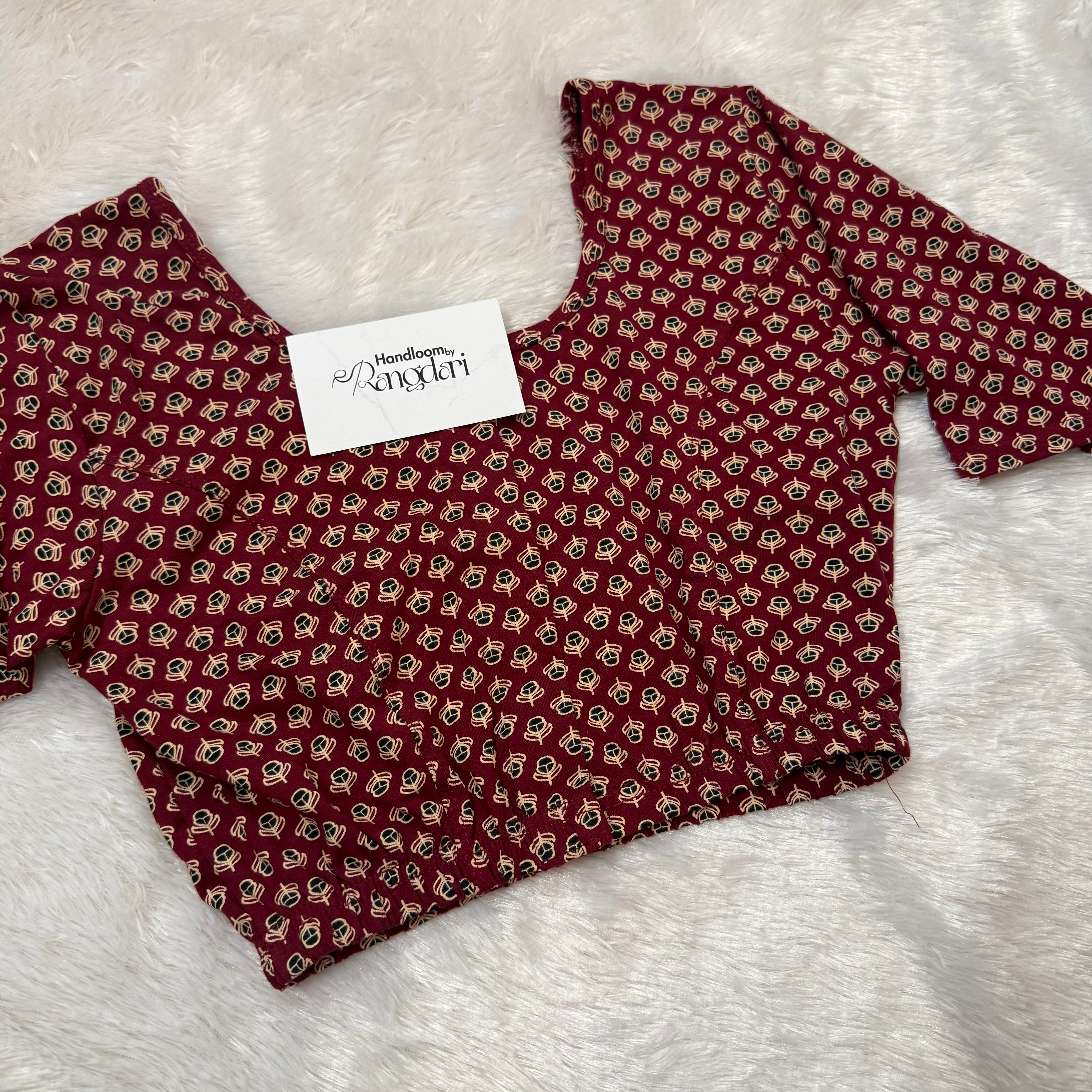 Red | Stretchable Cotton Blouse