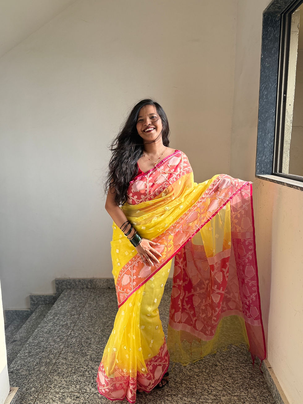 Thumbnail: Muslin Jamdhani with Cutdana handwork