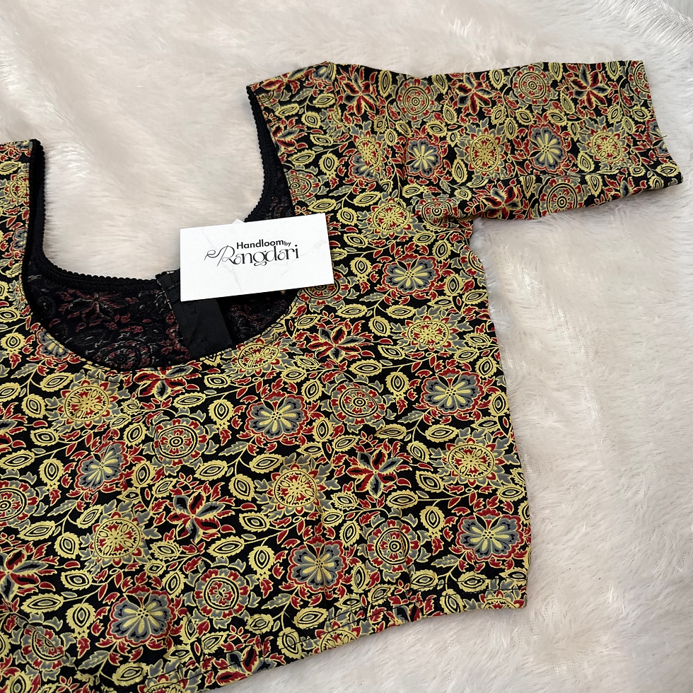 Thumbnail: Black | Stretchable Cotton Blouse