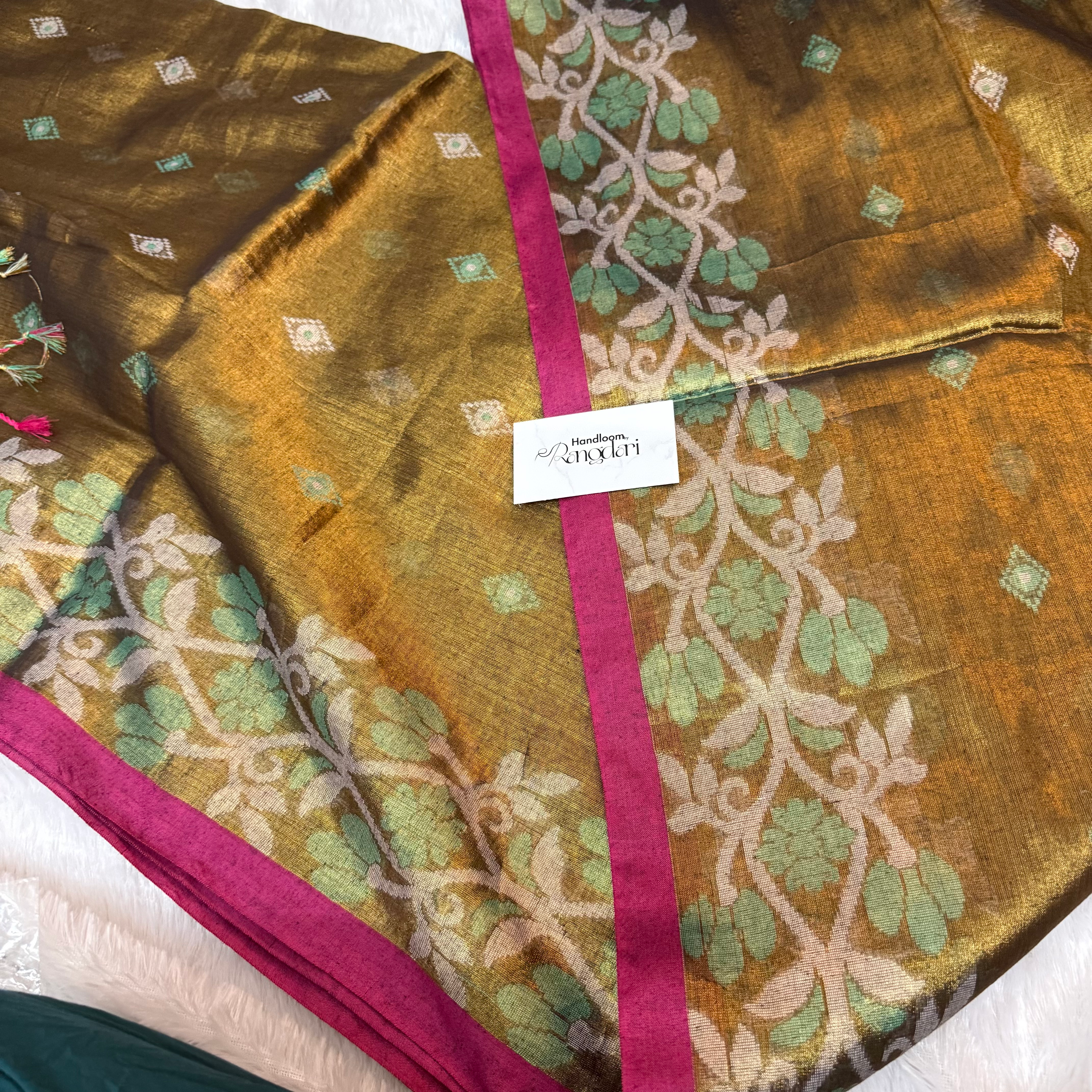 Zilmil Tissue Jamdhani- Coper Gold