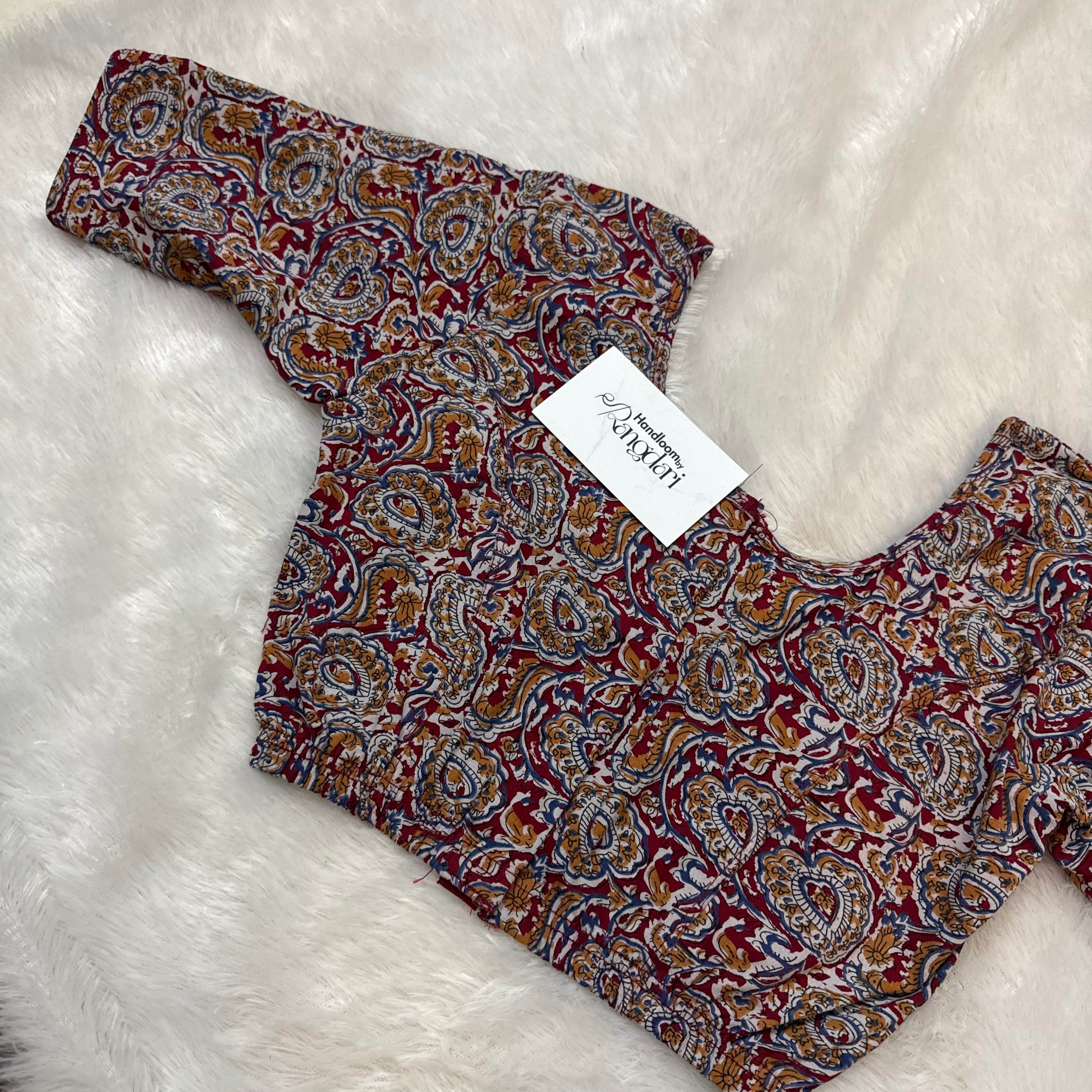 Red | Stretchable Cotton Blouse