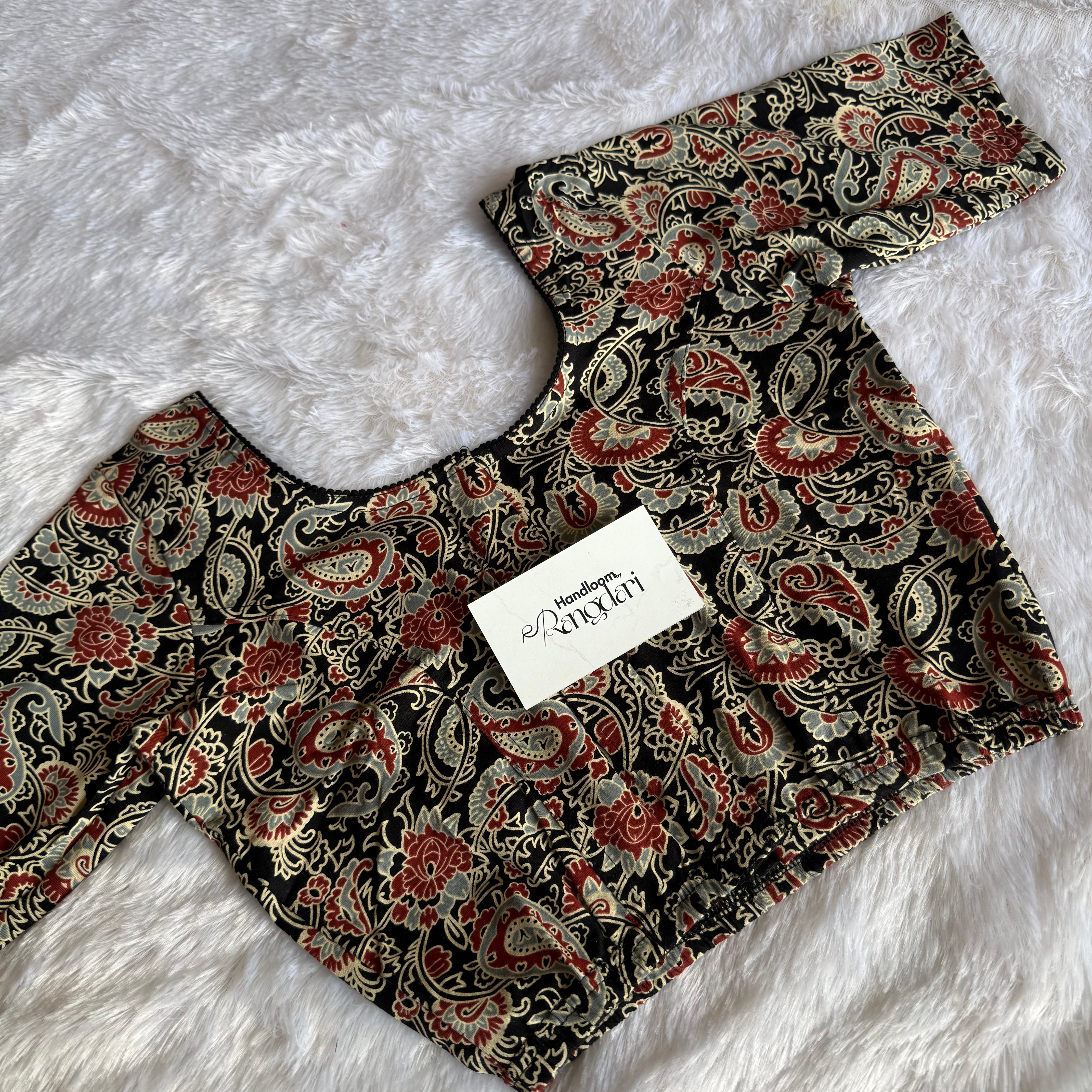 Stretchable Cotton Blouse -XXL | Black