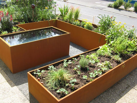 Hochbeete aus Stahlblech