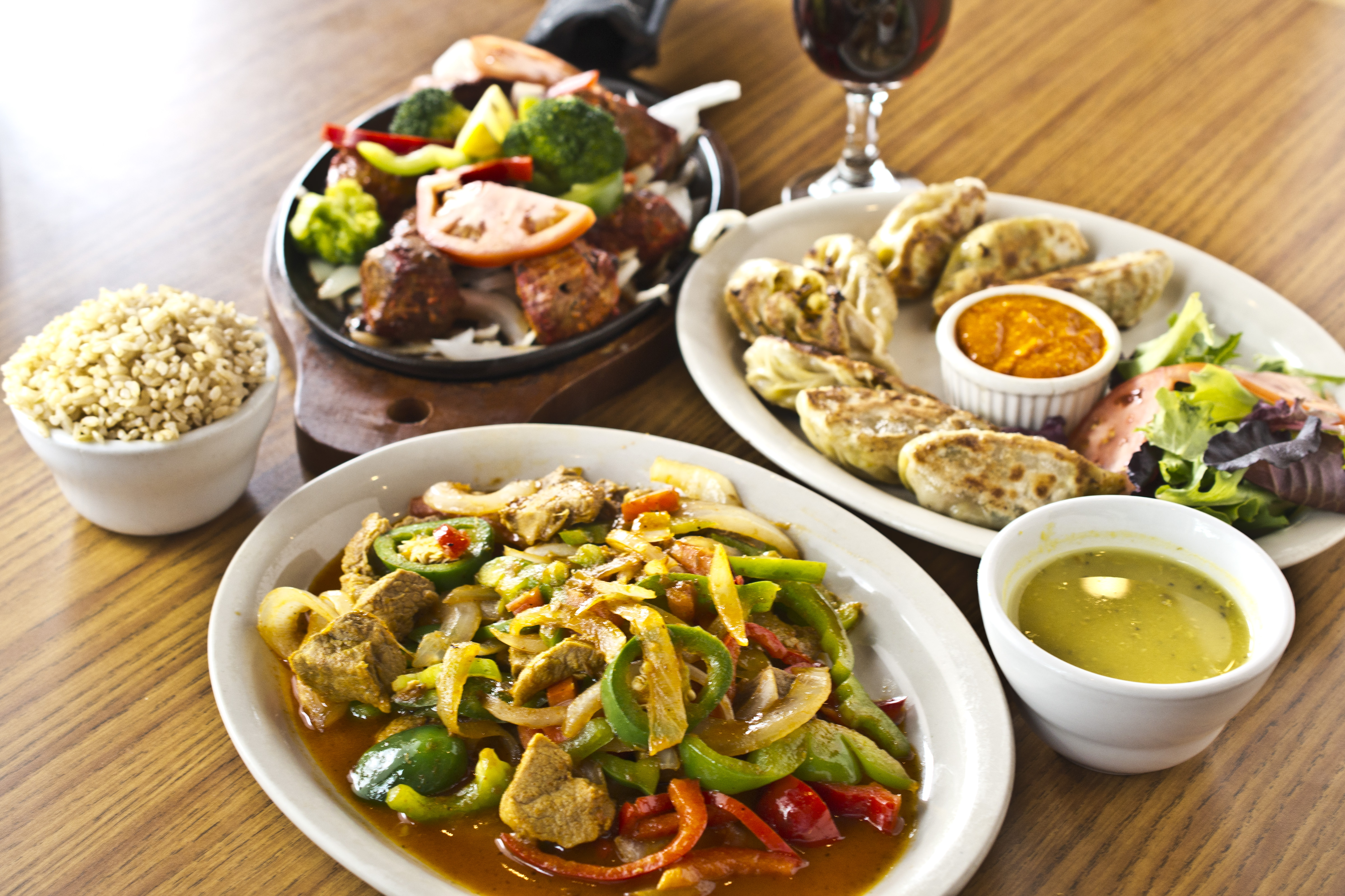 Arranged Food and Objects
