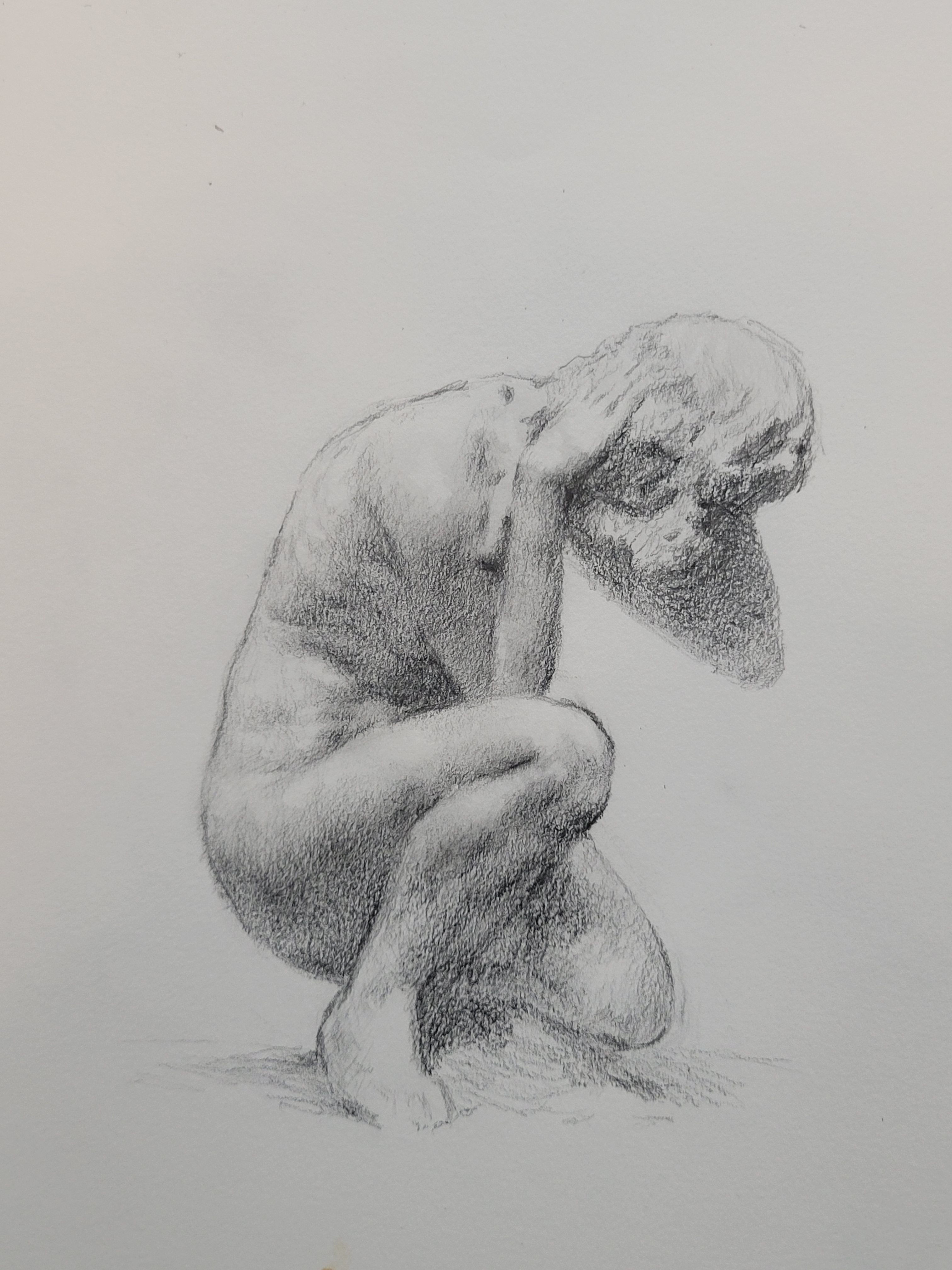 Crouching Sculpture Study