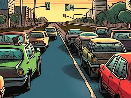 Sitting in Traffic on a Driving Test
