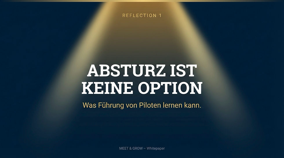Thumbnail: MEET & GROW Reflections #01 - Absturz ist keine Option