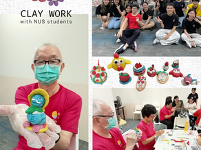 Our seniors expressing their creativity with clay work