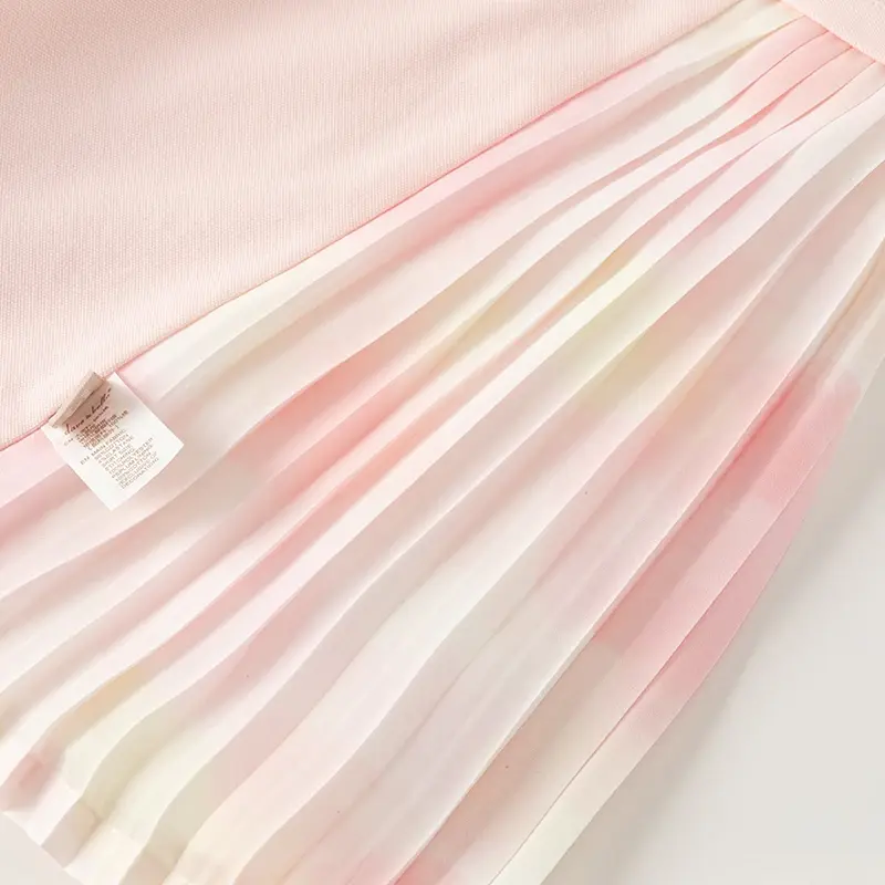 Thumbnail: Cotton dress with chiffon inserts