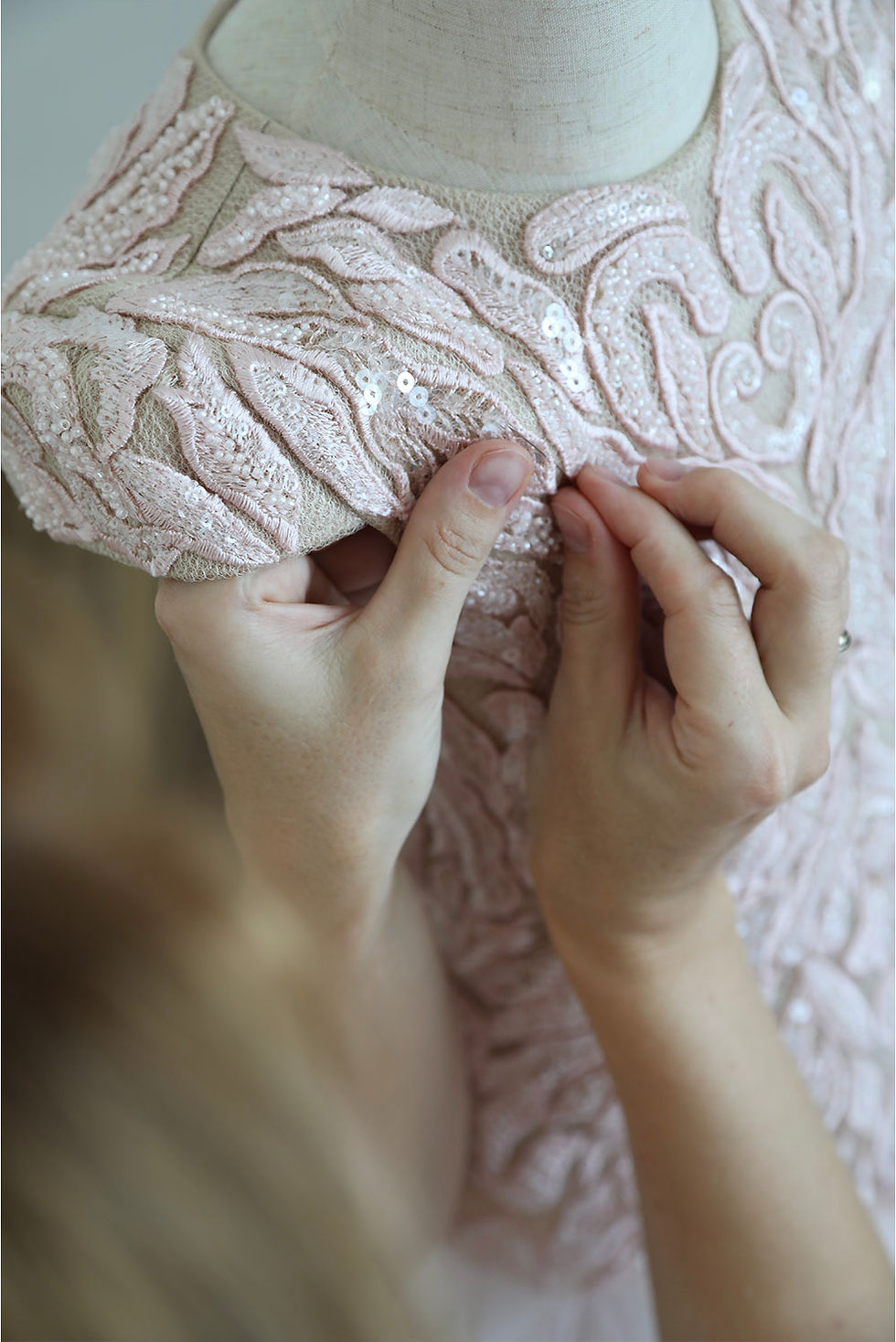 Thumbnail: Pink embroidery dress /pre-order/