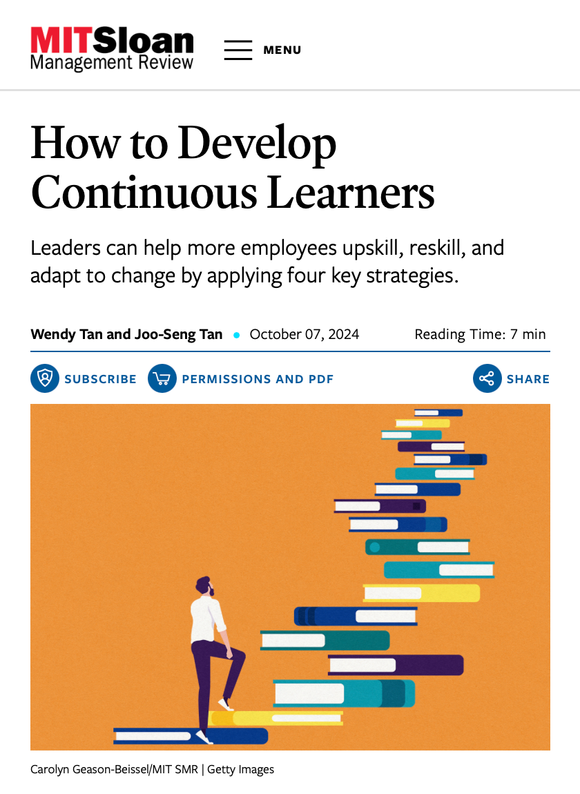 How to Develop Continuous Learners