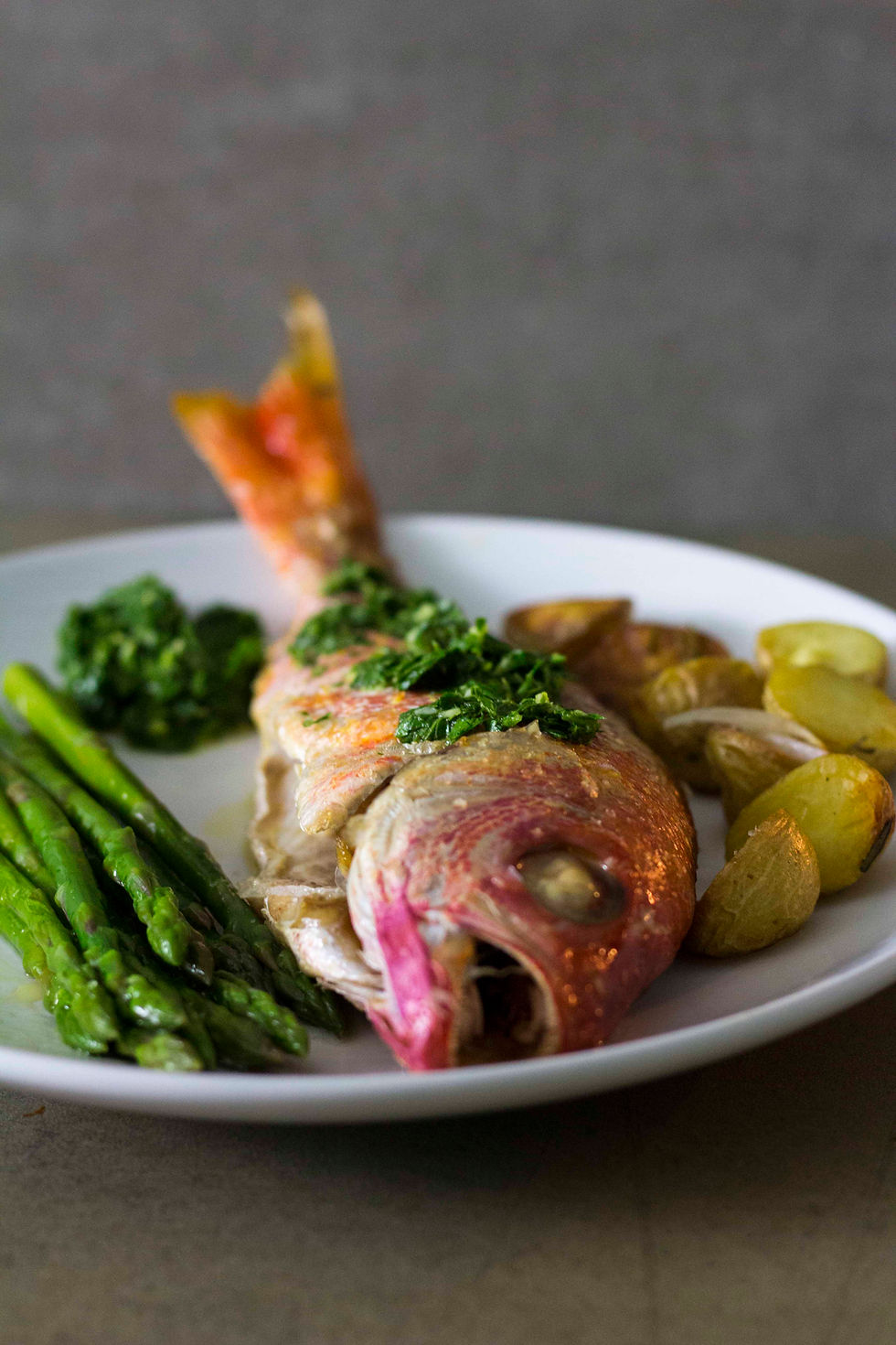 Whole Roasted Red Snapper