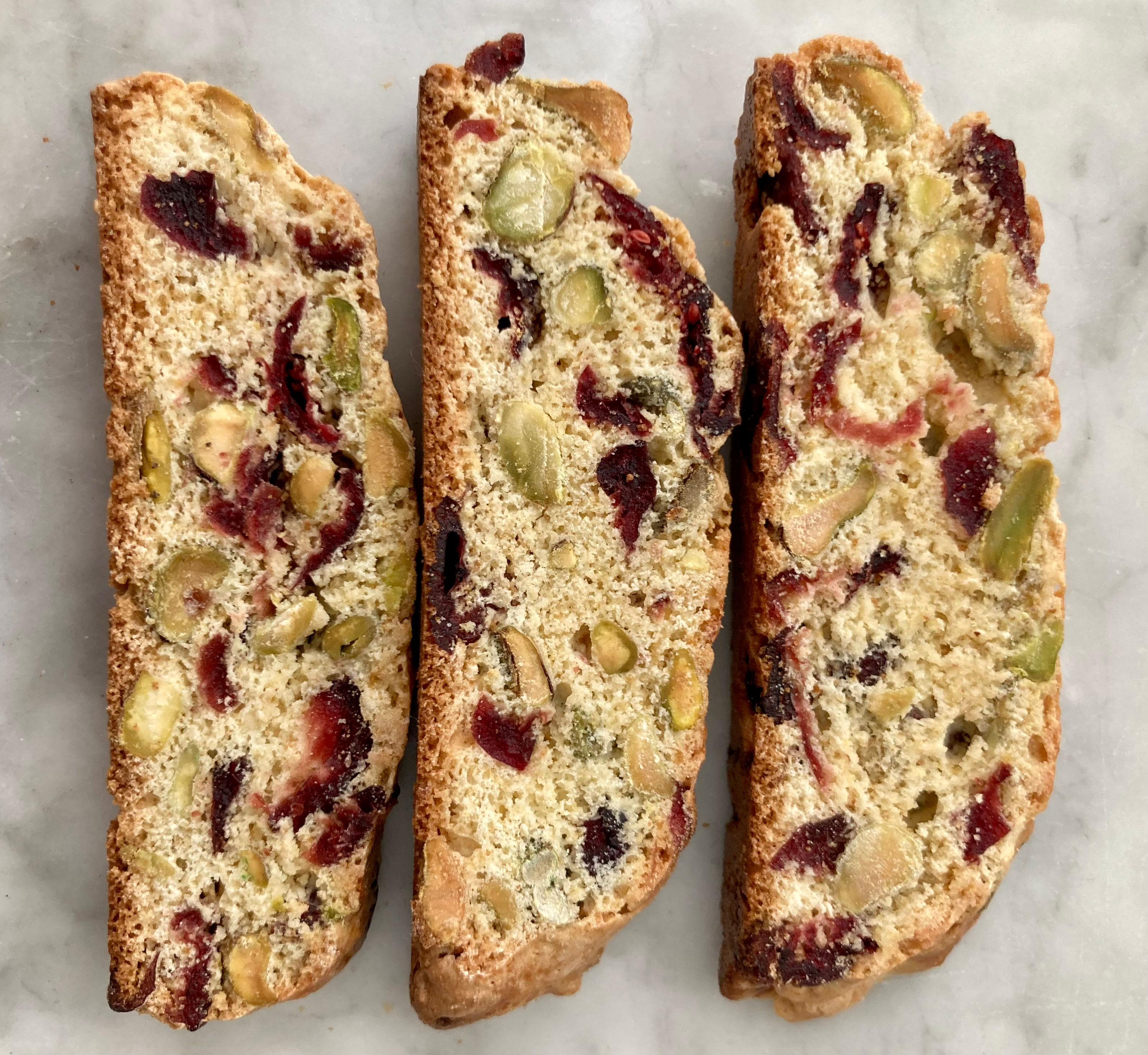 Cranberry/Pistachio Biscotti