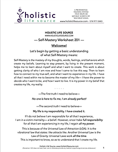 Self mastery worksheet