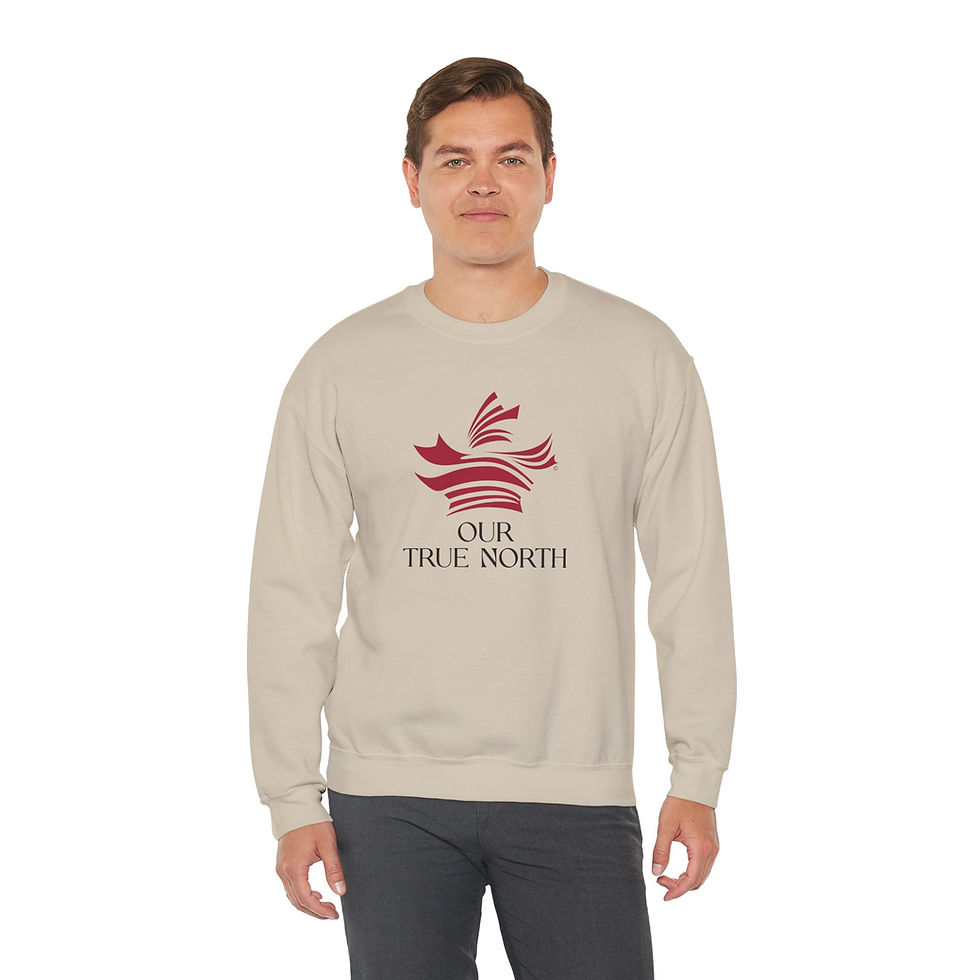 Thumbnail: Our True North | Unisex Crewneck Sweatshirt, heavy blend — stylized maple leaf