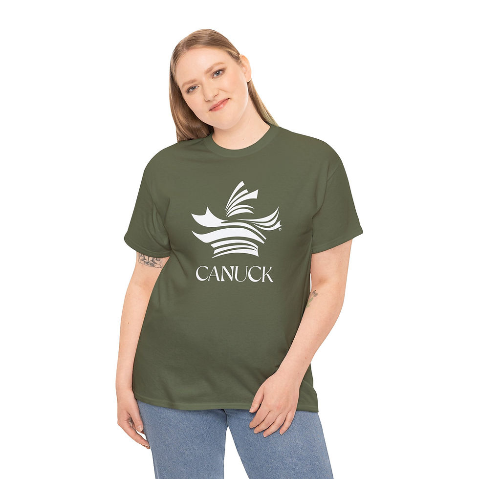 Thumbnail: Canuck | Unisex Short-sleeve T-Shirt | Stylized maple leaf on front
