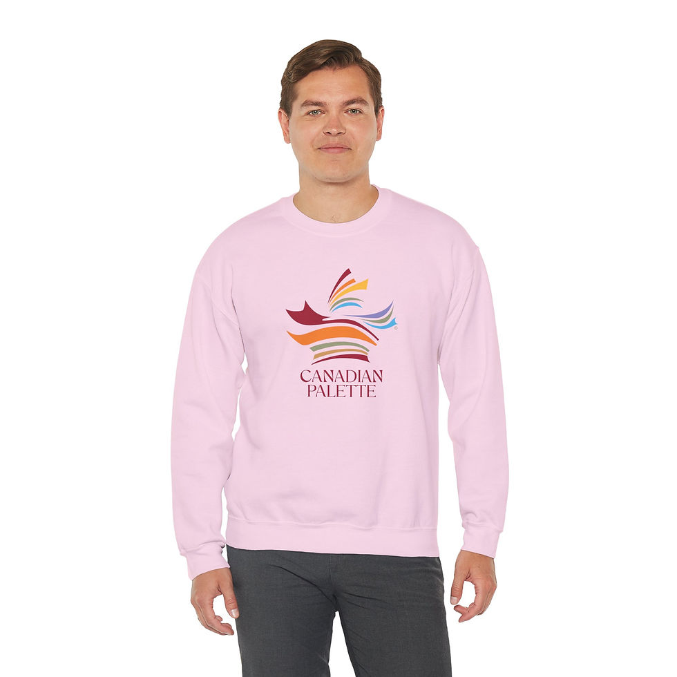 Thumbnail: Canadian Palette| Unisex Crewneck Sweatshirt, heavy blend — stylized maple leaf