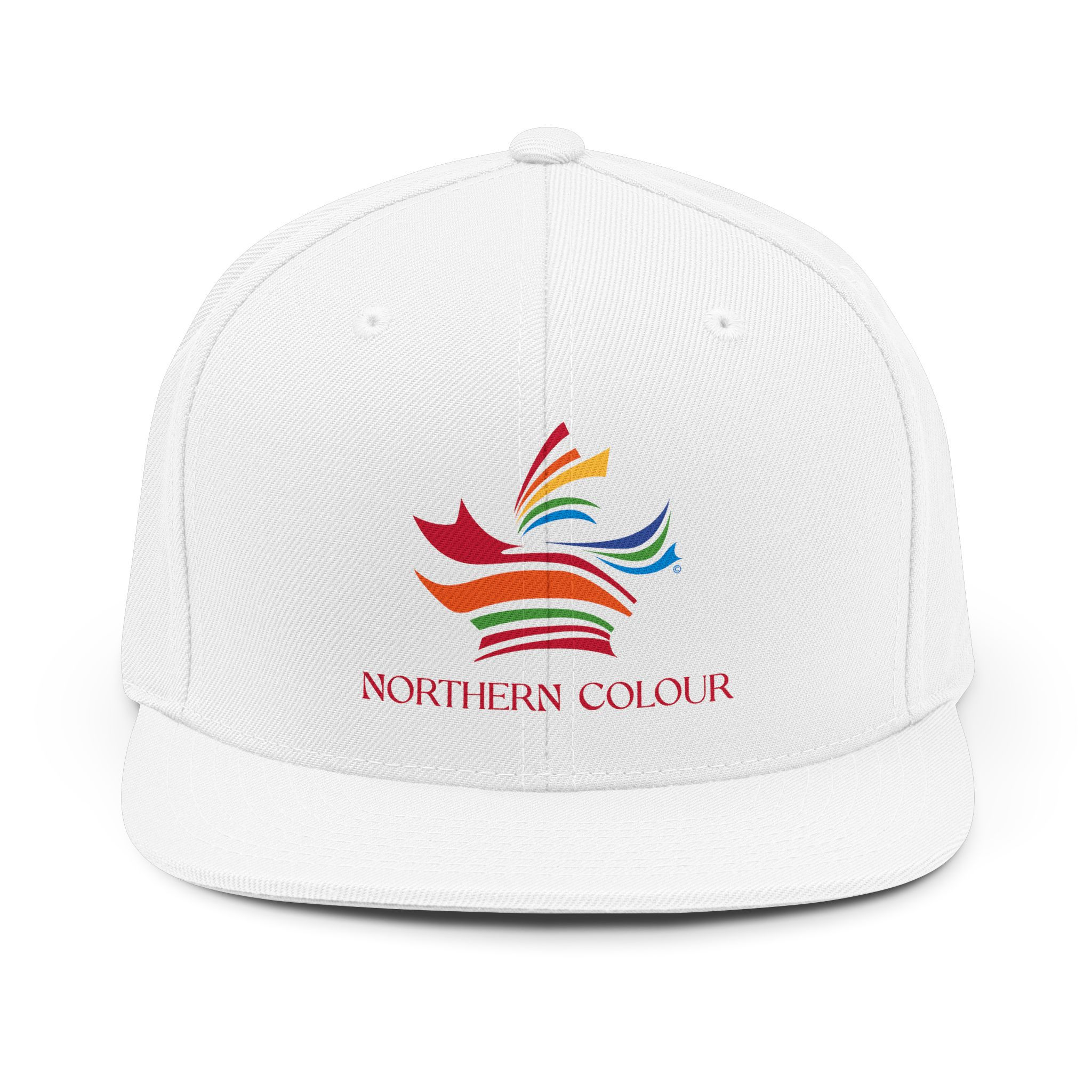 Northern Colour | Unisex Snapback Flat Bill Cap | Stylized maple leaf