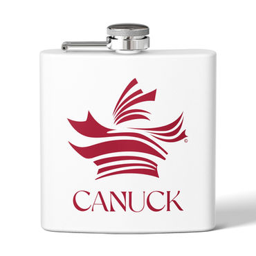 Beautiful, clean Canuck Modern motif on 6oz flask