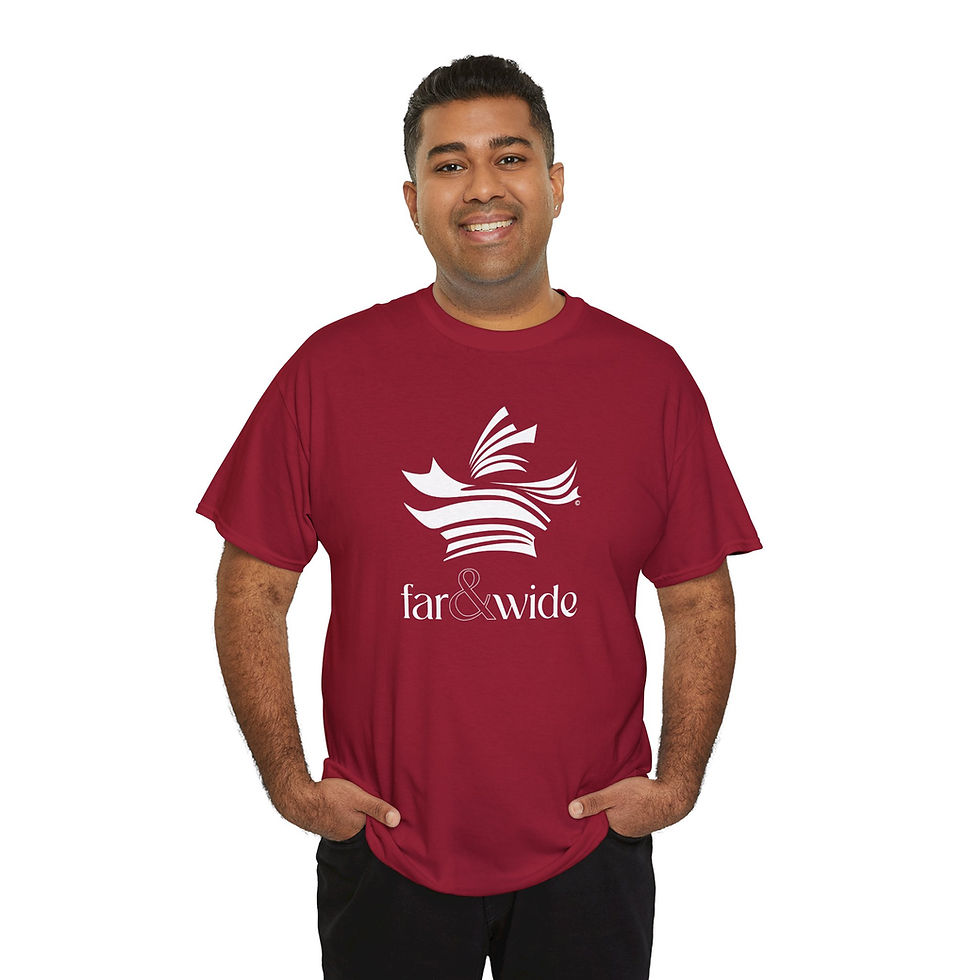 Thumbnail: Far and Wide | Unisex Short-sleeve T-Shirt | Stylized maple leaf on front