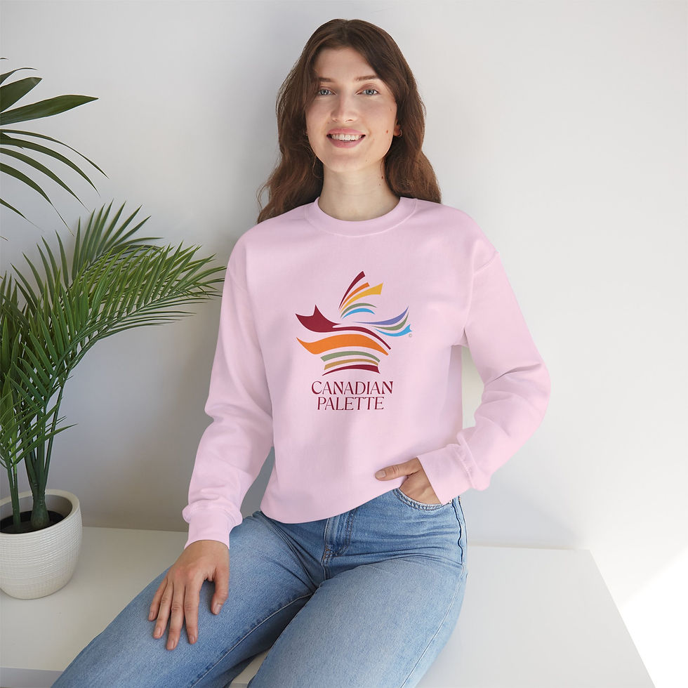 Thumbnail: Canadian Palette| Unisex Crewneck Sweatshirt, heavy blend — stylized maple leaf
