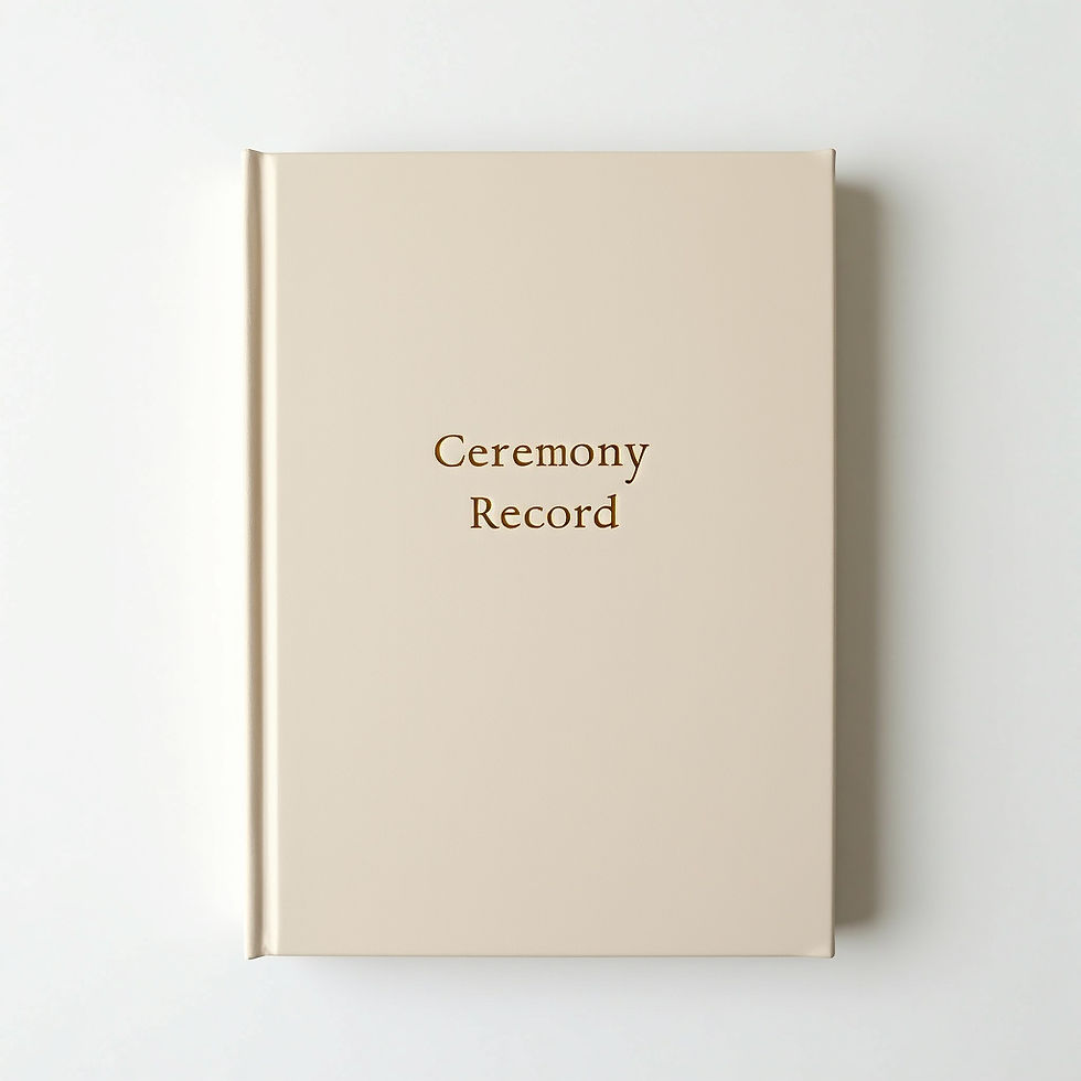 Embossed Ceremony Record