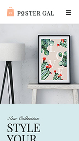 Vizuální umění website templates – Obchod s plakáty